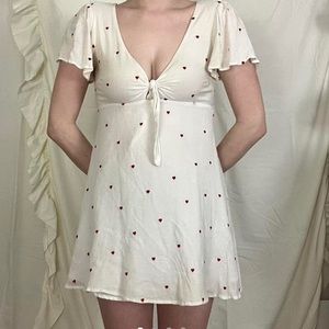 Forever21 red and white heart dress